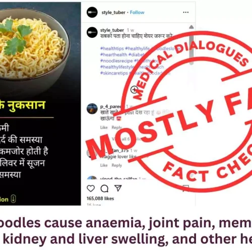 Fact Check: Can Maggi noodles cause anemia, joint pain, memory and hearing loss, kidney and liver swelling, and other health issues?