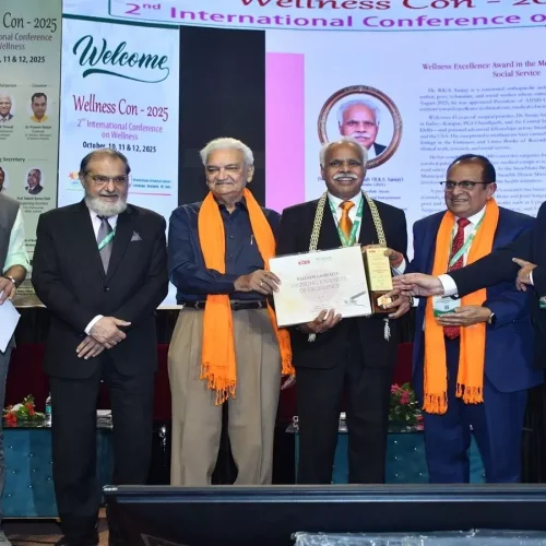 Padma Shri Dr B K S Sanjay conferred with Wellness Excellence Award