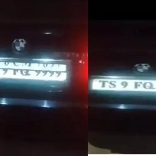 Hyderabad doctor caught with flip number plate on BMW in drunk driving check